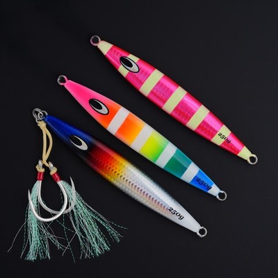 Tuna Bomb Metal Jig with BKK Assist Hooks  Saltwater Lure for Slow Pitch jigging