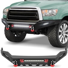 Steel Front Bumper Fit 2007-2013 Toyota Tundra Wwinch Plate Led Lights D-ring