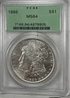 1886-P Morgan Silver Dollar $1 - PCGS MS 64 - OGH - Very Nice Luster