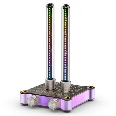 DOUK AUDIO RGB LED Tube Music Spectrum Rhythm Light Retro Sound Level Meter Mic Pickup Gift
