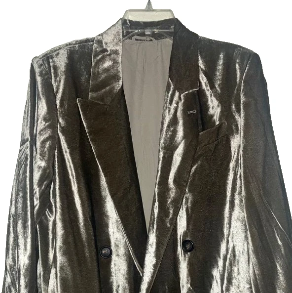 NUEVO CON ETIQUETAS ($5995): Chaqueta de terciopelo verde oliva Brunello Cucinelli, talla 46 (US 6) Foto 2 de 4