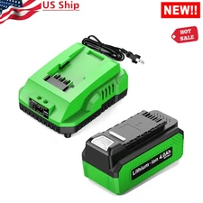 4.0Ah High Capacity Battery Replacement for 40v Greenworks Battery and Charger