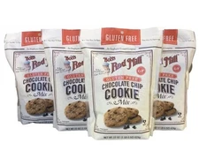 4PK Bob's Red Mill Gluten Free Chocolate Chip Cookie Mix 22 oz Pkg