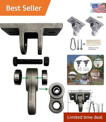 Heavy-Duty Aluminum Swing Hangers - 5000 lb Capacity, 2 Pack for Outdoor/Indo...