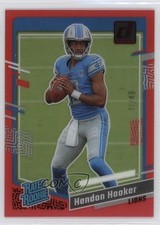 2023 Panini Clearly Donruss Rated Rookie Red /49 Hendon Hooker #61 0nr3