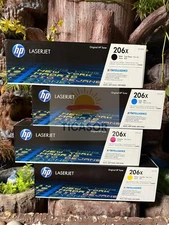 HP 206X High-Yield Toner Cartridge Set-BK,C,M,Y W2110 W2111 W2112 W2113