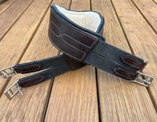 48" Equifit Anatomical Hunter Leather Girth with Sheepswool Liner - MSRP $389