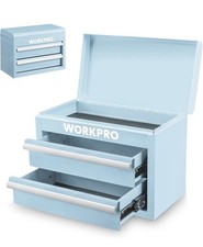 Workpro Mini Metal Tool Box With 2 Drawers And Top Storage Small Tool Chest Usa