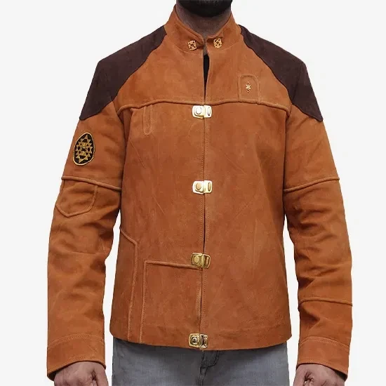 Men’s Brown Real Suede Battlestar Galactica Colonial Warrior Viper Pilot Jacket