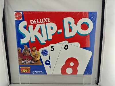 Brand New Sealed Vintage Deluxe Skip-Bo Card Game by Mattel 1992 ~ 