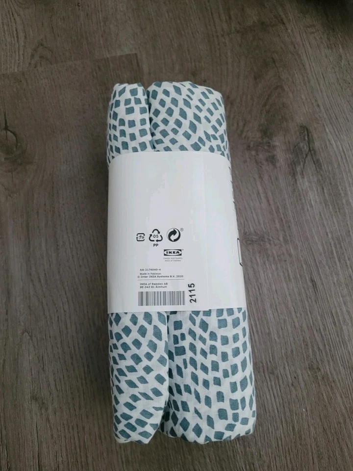 Juego de funda y funda de almohada geométrica de diamante azul/blanco Ikea Twin Tradkrassula Foto 3 de 3