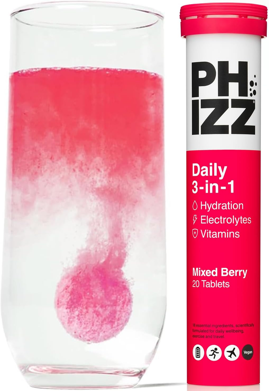 Electrolytes, Multivitamin & Hydration Tablets - 20 Effervescent Rehydration Ele