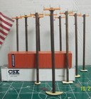10 HO Scale 44ft. 11.2KV Distribution Utility Poles ( made to order) — photo 1