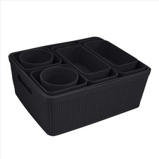 Simplify 10 Piece Organizing Set Multiple Size Bins Multipurpose Office...