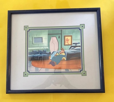 ALF CARTOON ALIEN  PAINTED ANIMATED CEL W/FRAME - FREE SHIPPING
