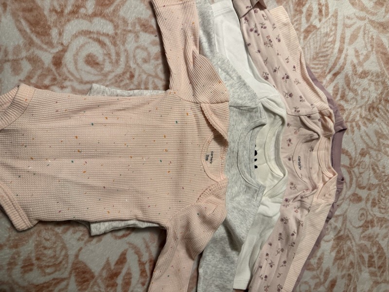 Carter's Baby Girl 3M Cotton Sleeper Pajama Lot, Pink Floral Animals