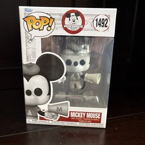 Funko Pop! Mickey Mouse Club Mickey Mouse #1492 With Pop Protector Black & White