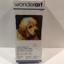 Wonderart PUPPY LOVE Latch Hook Kit Sealed 426132 Size 12x12 New in Box