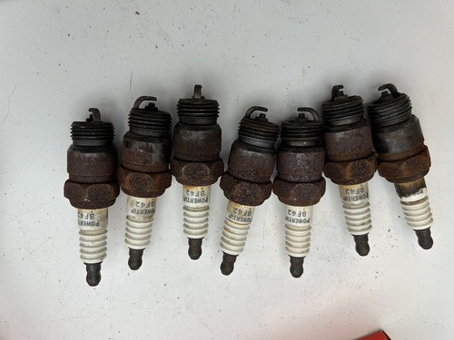 7 Used Ford Autolite BF-42 Spark Plugs And 1-Resistor BRG-42 Made In USA - Picture 2 of 5