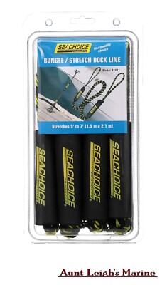 SeaChoice (2) Bungee Stretch Dock Lines 5' to 7' Quick Protection ...