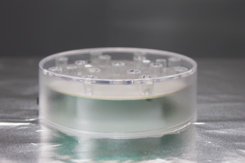 1 Runde LED Licht Sockel Ständer für Hochzeit Herzstück Kristall Glas Kunst Display - Bild 10 von 10