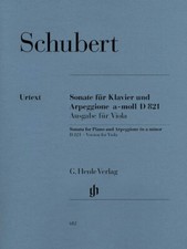 Schubert Sonata for Piano and Arpeggione A minor D 821 Op Posth Viola 051480612