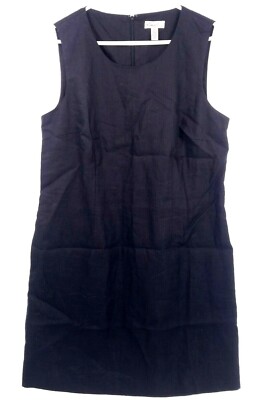 Kim Rogers.Black 100 % Linen dress size 18 Fully Lined Knee Length | eBay