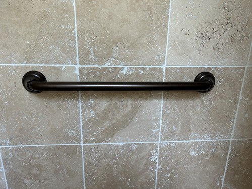 Tuscan Black 24" Grab Bar with Contemporary Design