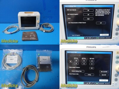 2011 Philips 863069 Sure Signs VS3 Patient Monitor W/ NBP Hose & Cuff~28778