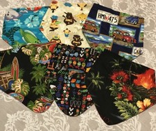 Baby Bandana Bibs Hand Made In Hawaii Set Of 6 Volcano Cars Surf Samurai