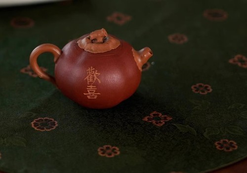 150cc chinese Yixing Handmade Zisha teapot Duan ni Persimmon Gongfu Tea Pot - Picture 4 of 13