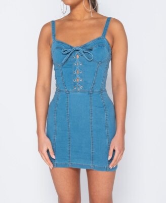 Women Sexy Denim Jeans Sleeveless Casual Party Cocktail Bodycon Short Mini  Dress | eBay