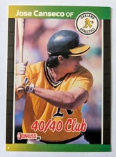 JOSE CANSECO, 1989 DONRUSS 40/40 CLUB #643