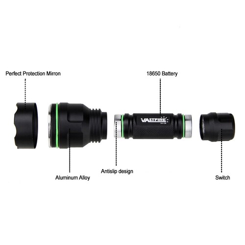 10000Lm Red+Green+White Zoom Hunting Air Torch Lights Scope Mount Lamp - Picture 19 of 19