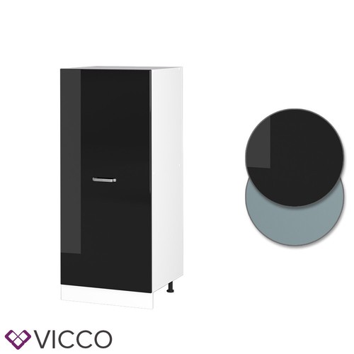 Vorratsschrank Küchenschrank R-Line Solid Weiß Schwarz 60 cm große Tür Vicco - Bild 8 von 8
