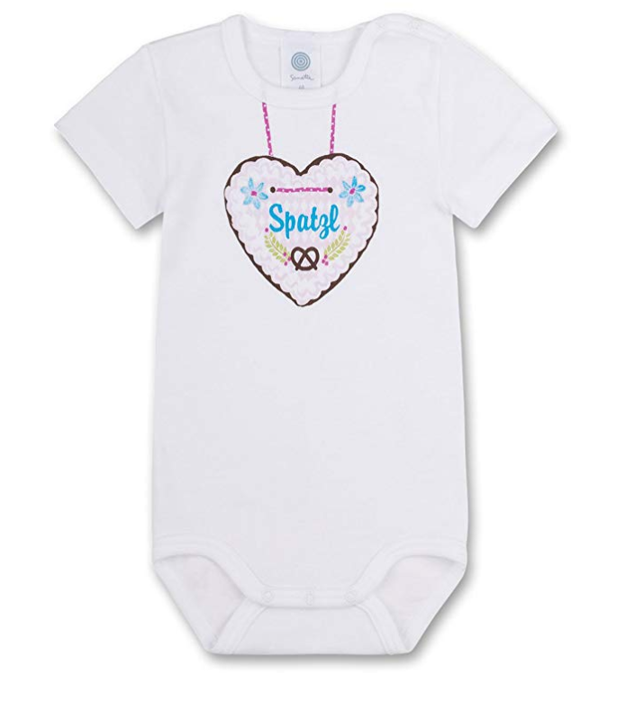 Bnwt Sanetta Baby Short Sleeve Bodysuit/ Vest - 'Spatzl' - 80 cm