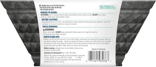 Cutter Outdoor Scented Candle Citronella and Mint Scent Brings Space, 20 Ounces - Picture 2 of 10