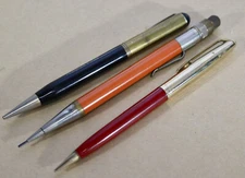 Vintage Mechanical Pencil Lot Waterman's Red Joffe Wahl Eversharp Orange