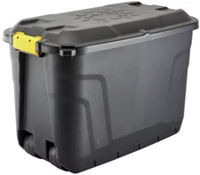 110L Extra Large Storage Box with lid Multi Purpose Lockable Stackable Container