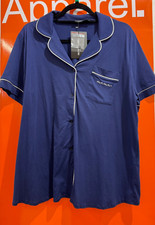 PRETTY LITTLE THING Maternity Navy Mama Button Front PJ Top, Size M, New,  sf