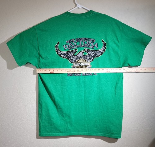 Daytona Beach FL Harley-Davidson Green T-Shirt Size Large - Picture 7 of 7