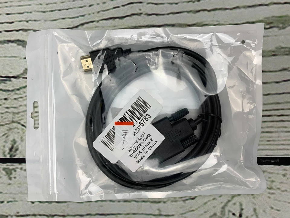 HDMI to VGA Gold Plated 1080P HDMI Male to VGA Male Adapter Cable Universal 6 FT - Image 2 of 2