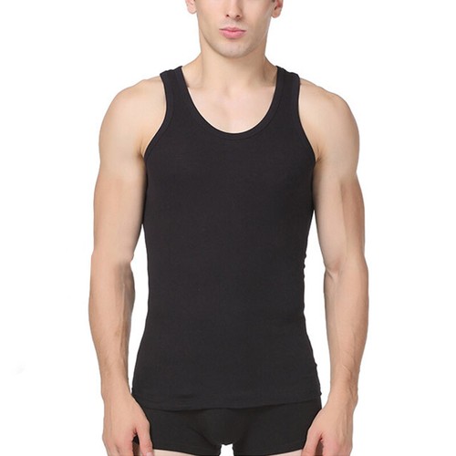 Mens Cotton White Vest Solid Tank Casual Sleeveless Slim T-Shirt Undershirt Top* - Picture 14 of 17