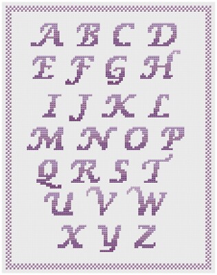 Kreuzstich-Sampler-Kit Oder Muster - Florashell - Alphabet-Sampler