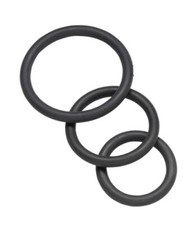 Nitrile Penis Cock Ring Set - 1.25", 1.5", 2" - 3 Pack