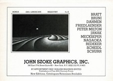 1970s Vintage Hiroshi Honda Art John Szoke Graphics Gallery Original Print Ad