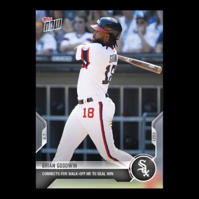 2021 TOPPS NOW  # 600 BRIAN GOODWIN Walk-Off HR Seals Win Chicago White Sox