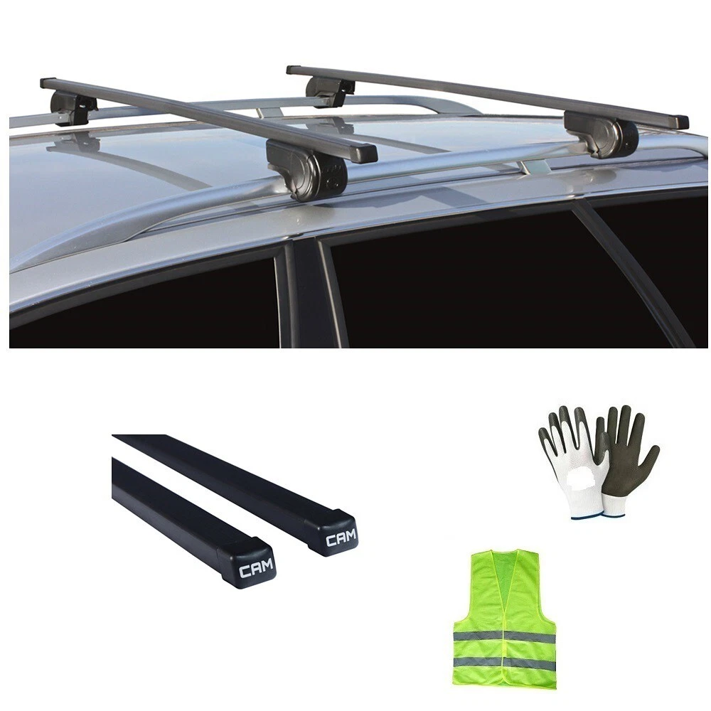 Twinny Load Set Barre Portapacchi Driver 124 Cm In Alluminio Per Auto Con Barre Longitudinali Aperte – Omologato TÜV - 2