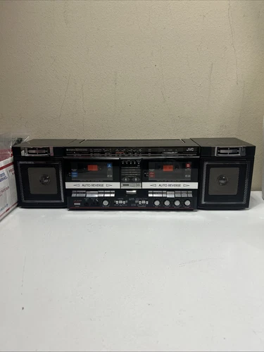 JVC PC-W88 W88J Portable Stereo System Boombox *RARE* Tape Players Not Working