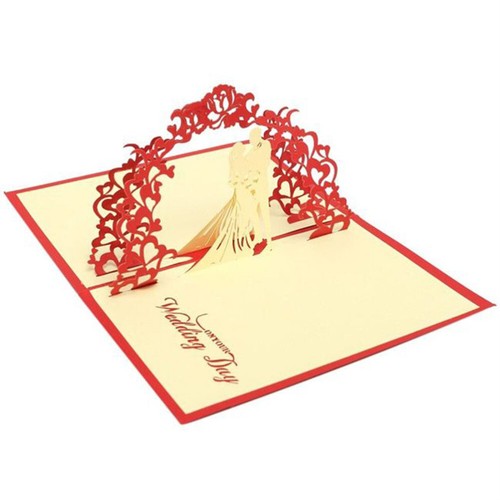 3 D 3D Three-dimensional Greeting Card Bridegroom for Wedding Inviting - 第 12/12 張圖片